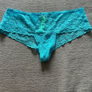 Victoria's Secret Teal The Lacie Panties size small new